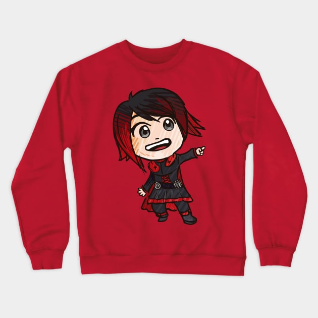 Rwby Rose Crewneck Sweatshirt by vizcan